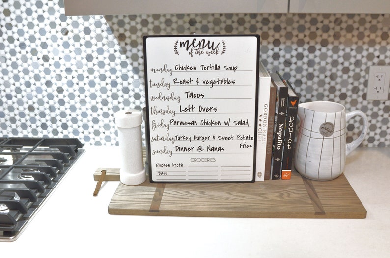 Weekly Menu Planner Dry Erasable Whiteboard Meal Planner Etsy