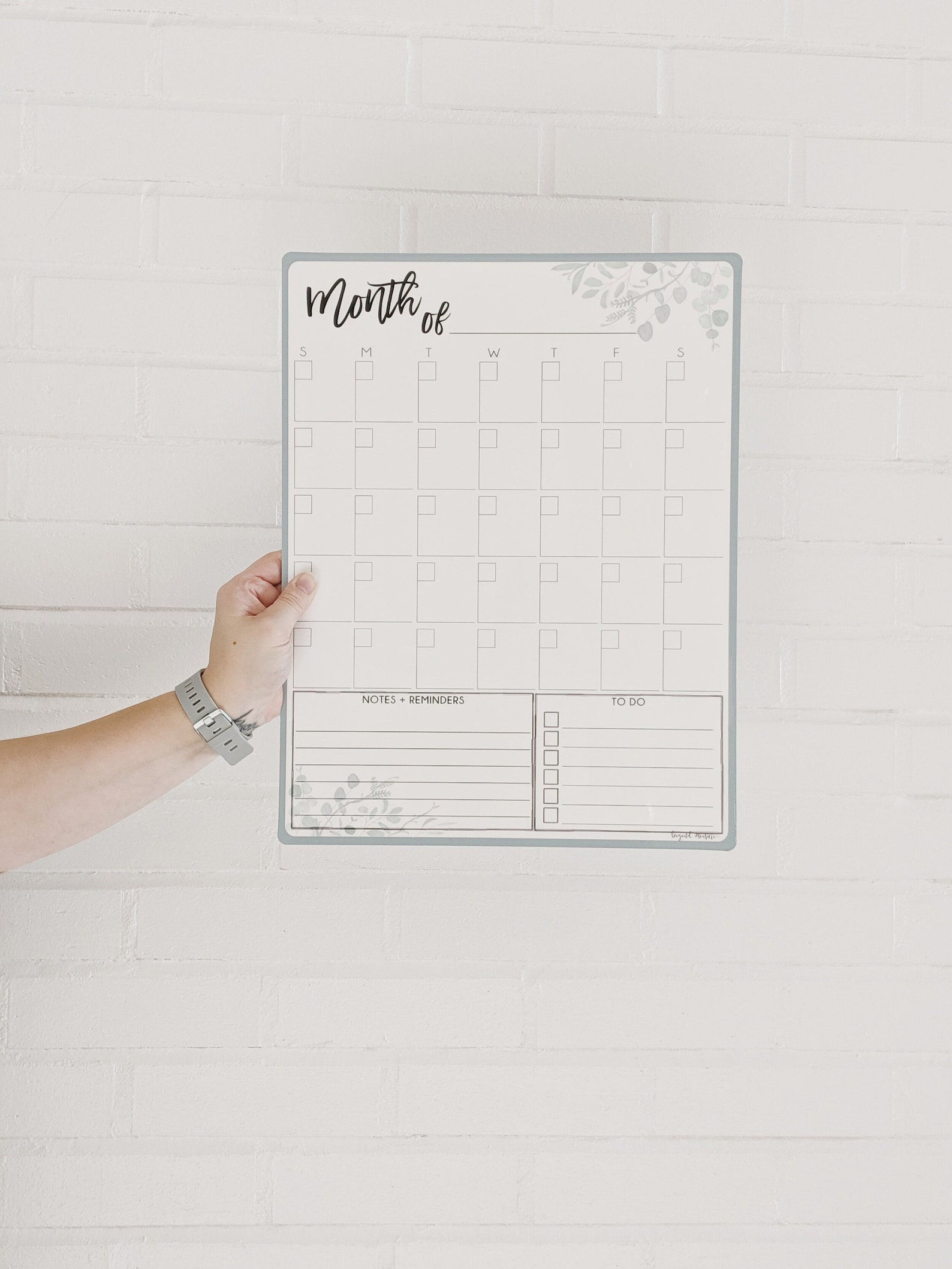 Vertical Family Erasable Calendar Whiteboard Calendar Etsy