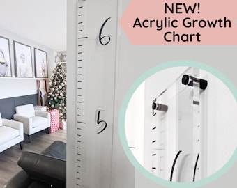 Premium Acrylic Growth Chart | Acrylic Chart | Measuring Board | Children&#39;s Growth Chart | Modern | Growth Ruler