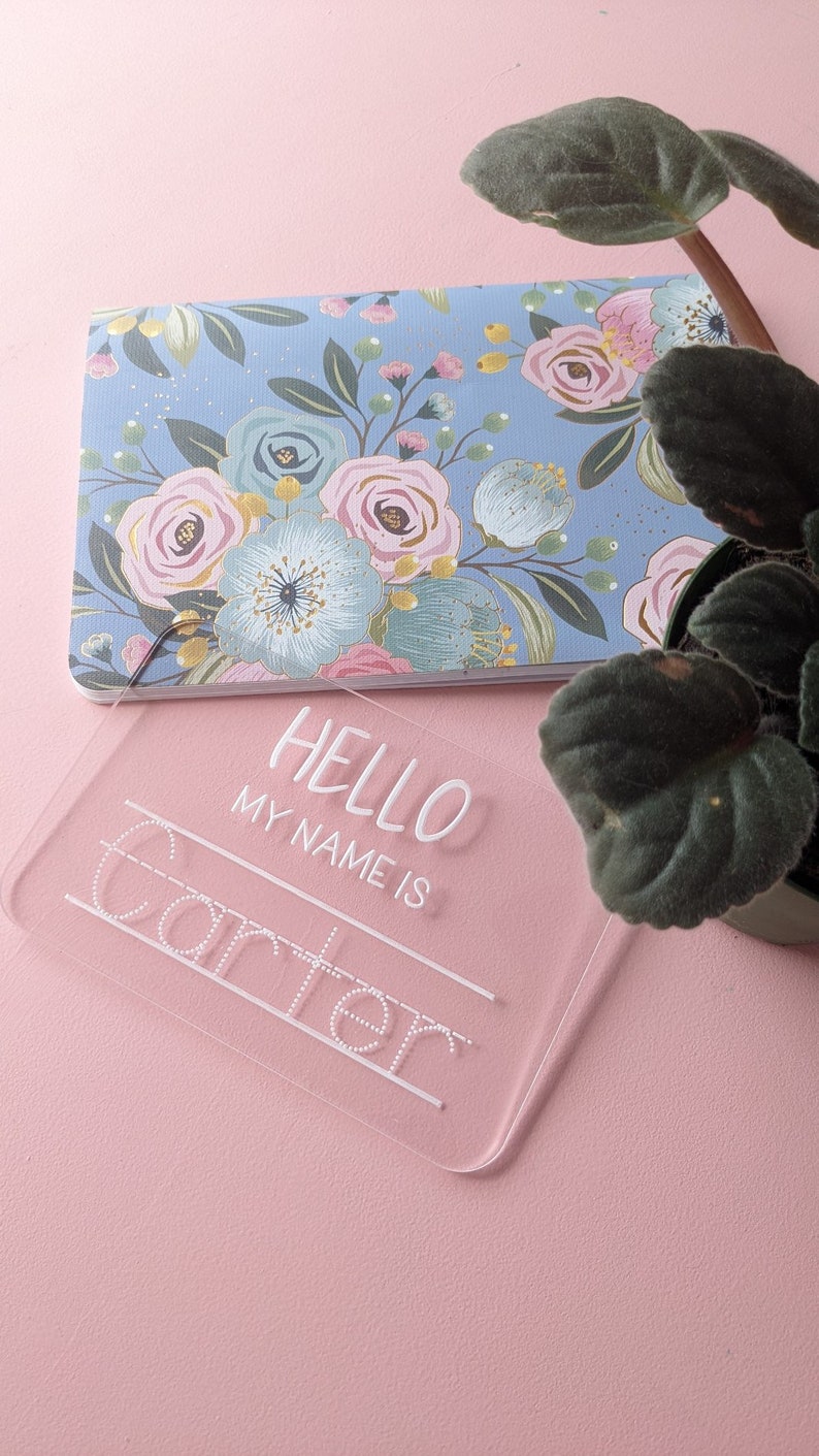 Reusable Name Tracing Board Personalized Acrylic Name Board Etsy