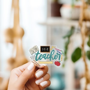 Teacher Supplies Transparent | Motivational Sticker | Water Resistant Sticker | Teacher Stickers