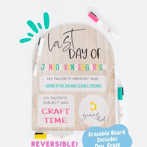 Lavagna ad arco cancellabile reversibile per il ritorno a scuola/cancellabile a secco/primo e ultimo giorno di scuola/foto scolastiche