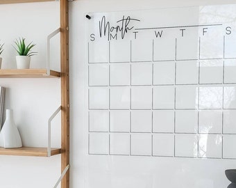Acrylic Calendar | Acrylic Wall Calendar | Modern Calendar | Clear Wall Planner | Acrylic Weekly Planner | Modern Home Decor