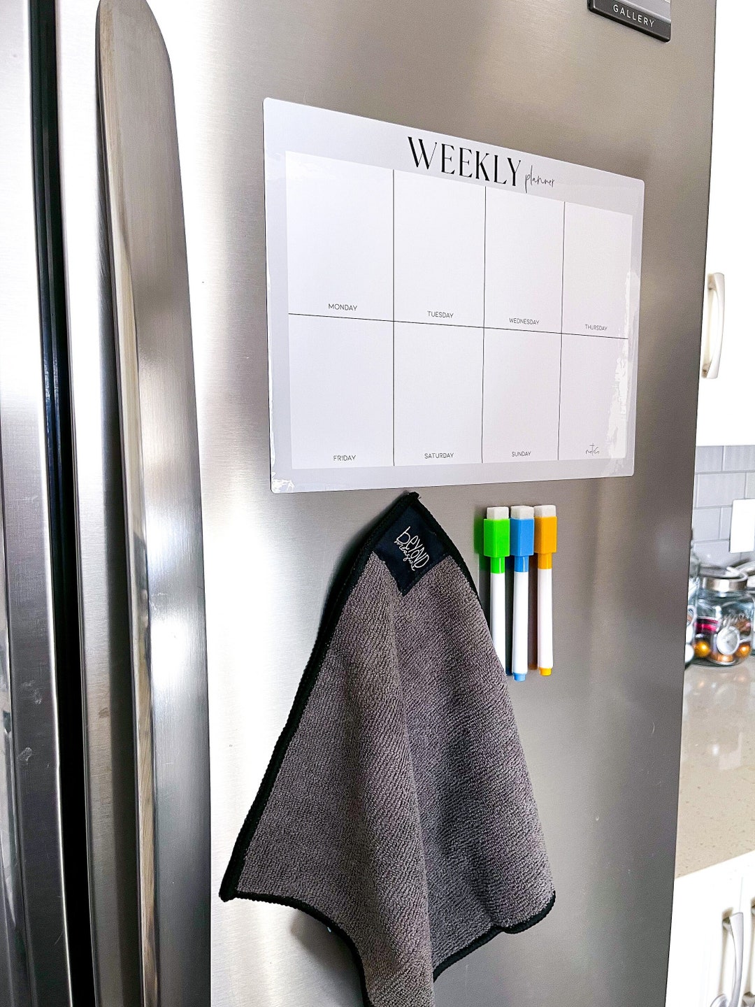 Horizontal Weekly Planner Dry Erase Board Whiteboard Menu
