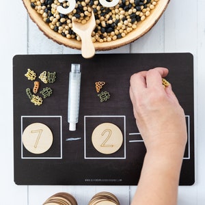 Tens / Math Frame Reversible Mini Learning Mat Learning - Chalk Crayon ...