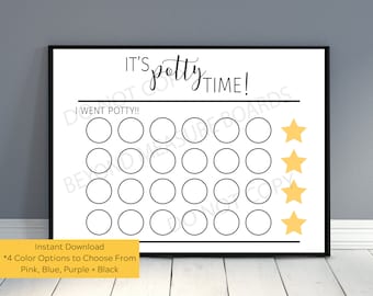 Potty Chart Sticker Rewards - Print & Laminate