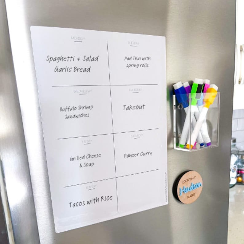 Days of the Week Planner Dry Erase Board Whiteboard Etsy