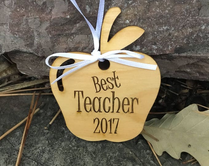 Best Teacher Christmas Ornament - Teacher Tree Ornament - Wood Cristmas Ornament - Personalized Gift
