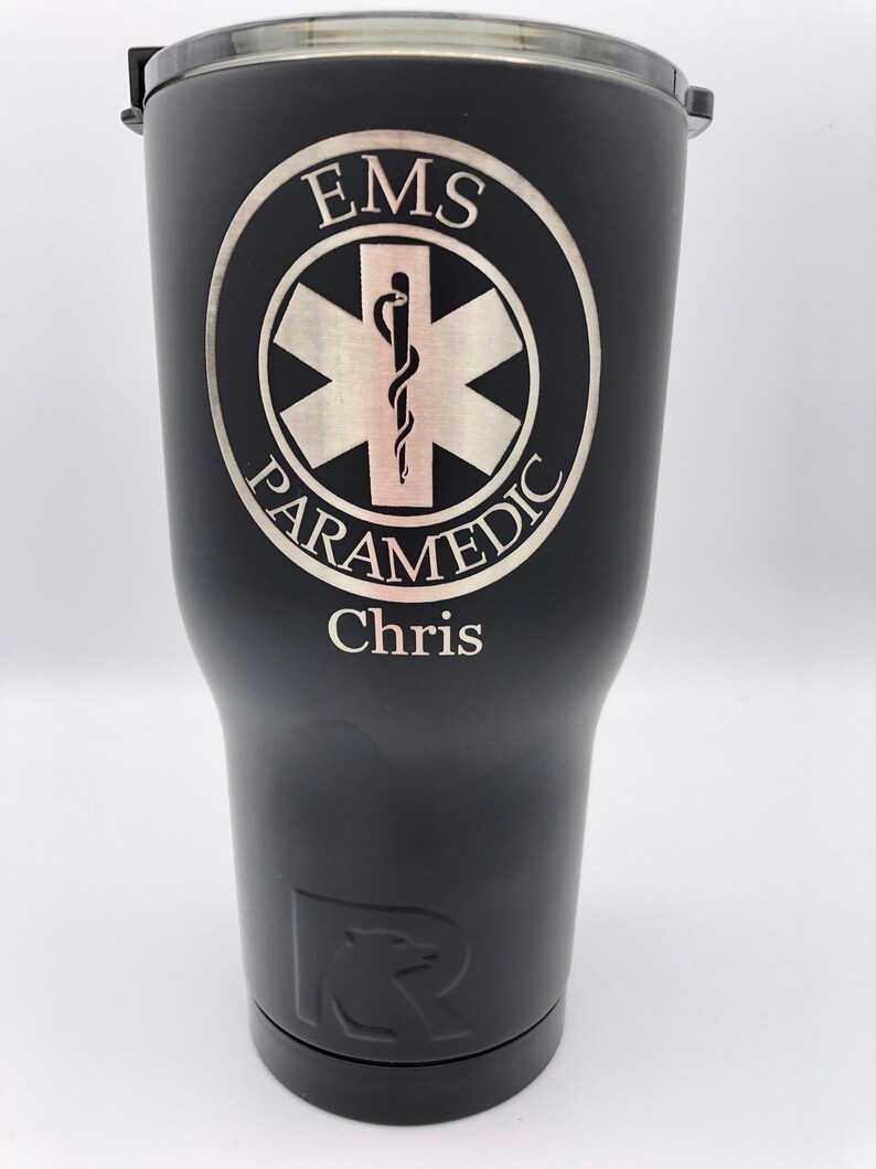 Paramedic Tumbler RTIC 20 oz Powder Coated Tumbler Free Shipping-Similar to Yeti Rambler EMT Gift Paramedic Gift image 2