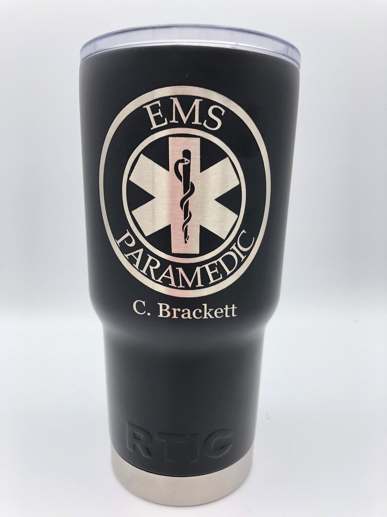 Paramedic Tumbler RTIC 20 oz Powder Coated Tumbler Free Shipping-Similar to Yeti Rambler EMT Gift Paramedic Gift image 4