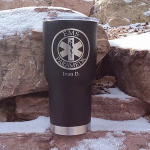 Paramedic Tumbler RTIC 20 oz Powder Coated Tumbler Free Shipping-Similar to Yeti Rambler EMT Gift Paramedic Gift image 1