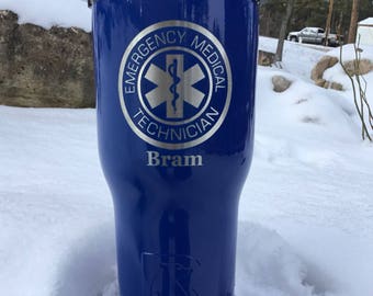 EMT Tumbler - RTIC 20 oz Powder Coated Tumbler - Similar to Yeti Rambler - EMT Gift