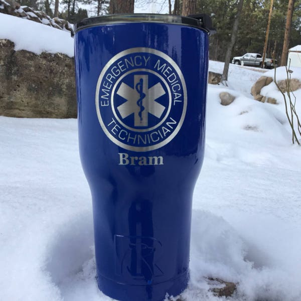 EMT Tumbler - RTIC 20 oz Powder Coated Tumbler - Similar to Yeti Rambler - EMT Gift