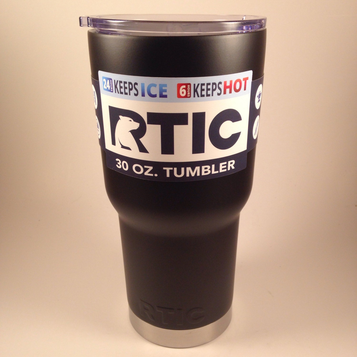 20 oz. Black Powder-Coated We The People RTIC Tumbler - ParatUSA