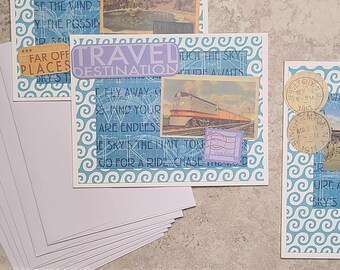 Travel Inspired All Occasion A2 Greeting Card Set of 6