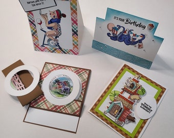 DIY Interactive Card Making Kit: Flips and Folds - Set of 4