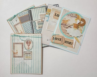Handsome Vintage All Occasion Love and Encouragement Greeting Card Stationery Set