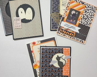 Spooky Boo Halloween Greeting Card Stationery Set