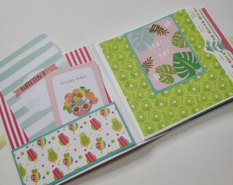 Handmade Mini Album Scrapbook - Ready for Photos - Hooray for Vacay Summer Vacation