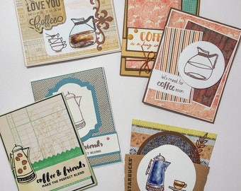Coffee and Friends All Occasion Friendship Greeting Card Stationery Set