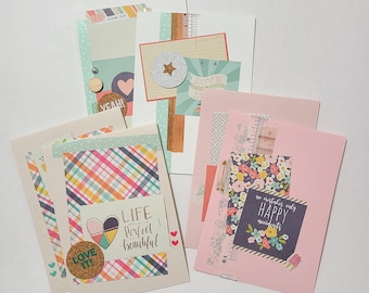 Girl Boss Greeting Card Set: Handmade Stationery with Embellishments