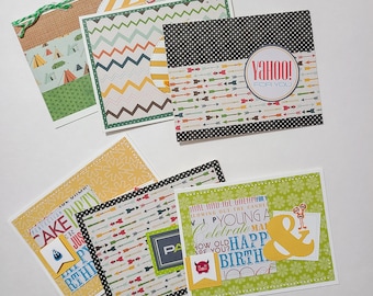 Colorful and Masculine Birthday Greeting Card Stationery Set