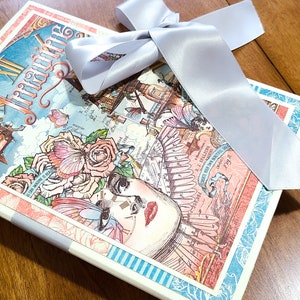 Handmade Folio Album Scrapbook - Ready for Photos - Steampunk Graphic 45 Imagine