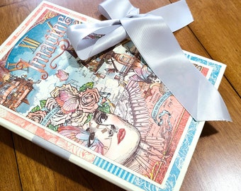 Handmade Folio Album Scrapbook - Ready for Photos - Steampunk Graphic 45 Imagine