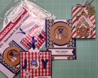Christmas Card Kits! Art Impressions Set of 3 DIY Cards - Kit contains pieces to create cards shown PLUS Full Instructions!