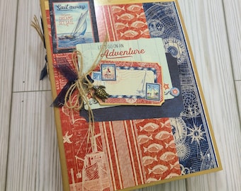 Handmade Mini Album Scrapbook - Ready for Photos - Seas the Day Graphic 45