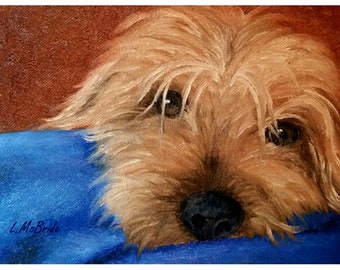 Yorkshire Terrier (Yorkie) Fine Art Print Yorkie dog original art reproduction