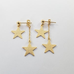Star Ear Jackets, Gold Star Earrings, Star Front Back Earrings, Ear Jacket Earrings, Threader Earrings, Star Jewelry, Perfect Gift
