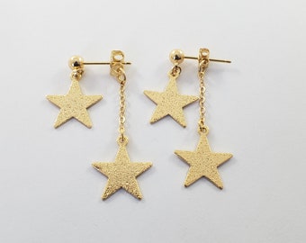 Star Ear Jackets, Gold Star Earrings, Star Front Back Earrings, Ear Jacket Earrings, Threader Earrings, Star Jewelry, Perfect Gift