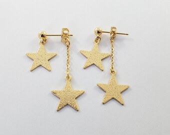 Orecchini Borchie A Stella E Luna – Dainty A Goccia, Unilaterali, In Oro, Per Matrimonio E Regalo Donna - 4