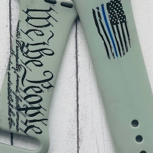 Back the Blue, Thin blue line, Thin red line, Thin yellow line, We the People American Flag Watch Band, First Responder, Police, Firefighter