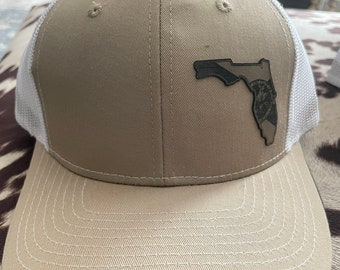 Cappello Camionista Con Toppa Florida State Spear Duck, Pelle Mimetica, Regolabile