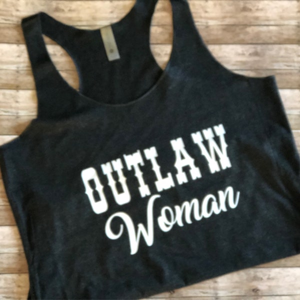 Outlaw Woman T-shirt or Tank, Hank T-shirt, Concert t-shirt, Hank Williams Jr.