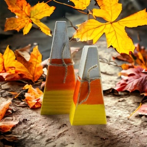 Rustikaler Holz Candy Corn, Herbst Dekor, Halloween, Wohnkultur, Herbst