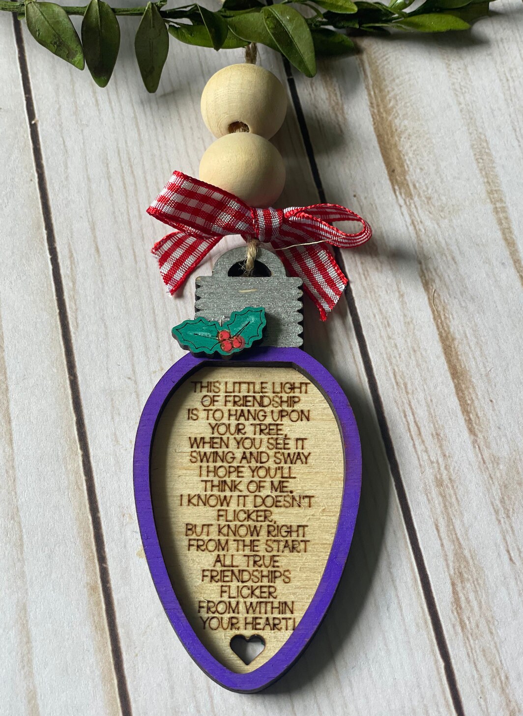 Friendship Ornament Christmas Light Ornament. - Etsy