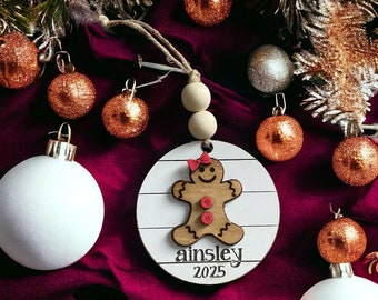 Personalized Gingerbread Ornament, Gingerbread Ornament Tag,
