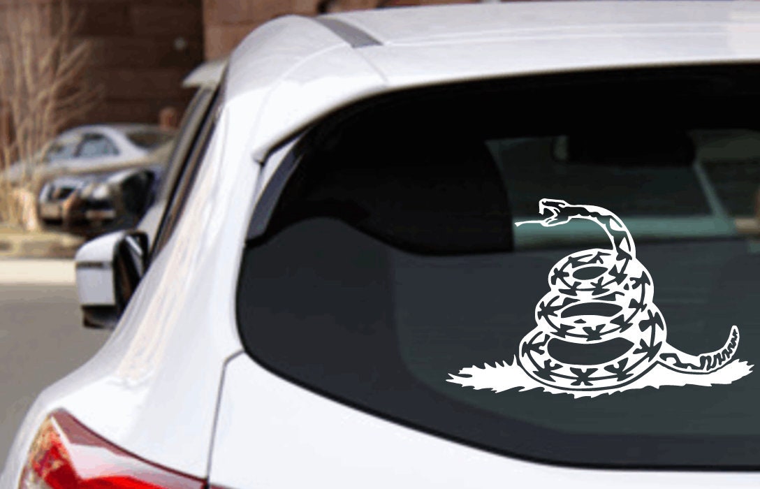 2A Snake Car Decal Yellow "Don't Tread On Me" Gadsden Flag Sticker - Foto 6