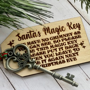 Weihnachtsmanns magischer Schlüssel, Weihnachtsverzierung, Weihnachtsmannbeweis, Kein Schornstein