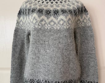 Suéter de lana islandesa • Lopapeysa hecho a mano • Canesú nórdico • Suéter acogedor de invierno