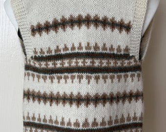 Chaleco de lana islandesa hecho a mano: clásico, acogedor y atemporal