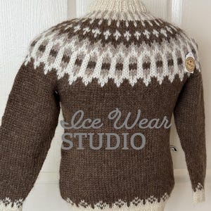 Hand-knitted Icelandic Wool Sweater for Children