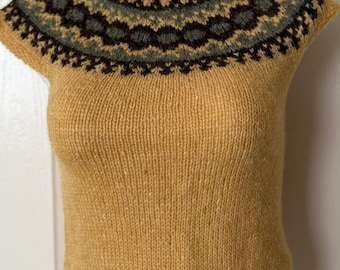 Chaleco de lana islandesa hecho a mano: diseño moderno