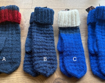 Manoplas de lana islandesa tejidas a mano – Ropa de invierno acogedora