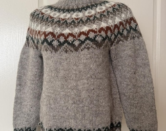Suéter de lana islandesa • Lopapeysa hecho a mano • Canesú nórdico • Suéter acogedor de invierno