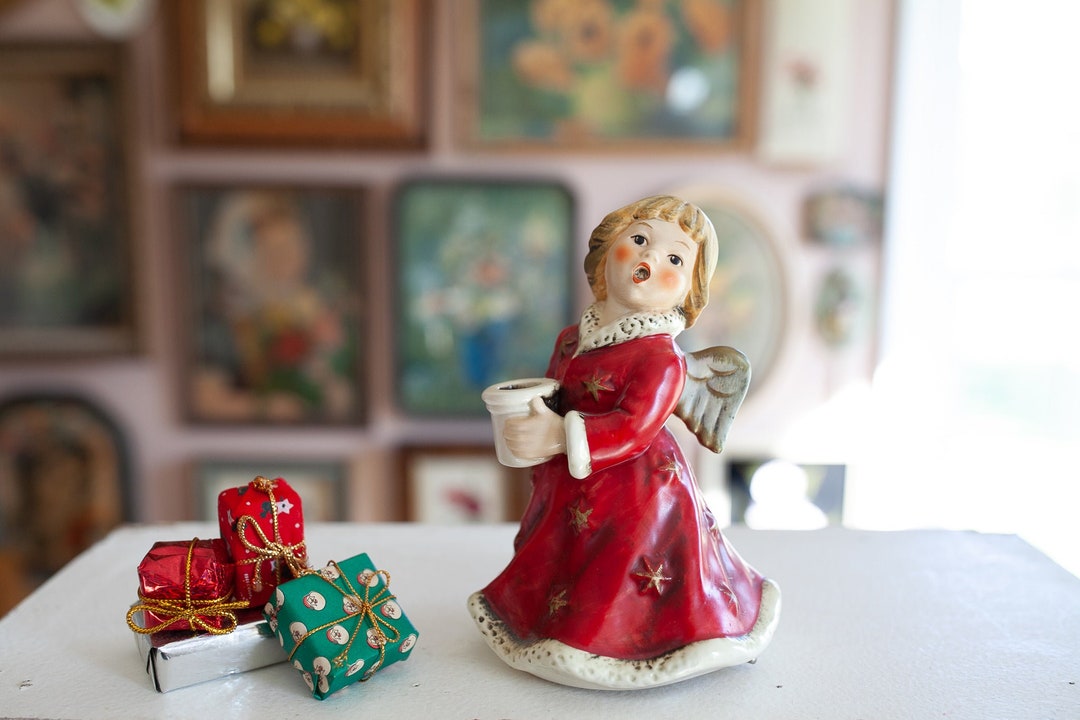 Vintage Angel Goebel Made in W Germany Candle Holder Etsy