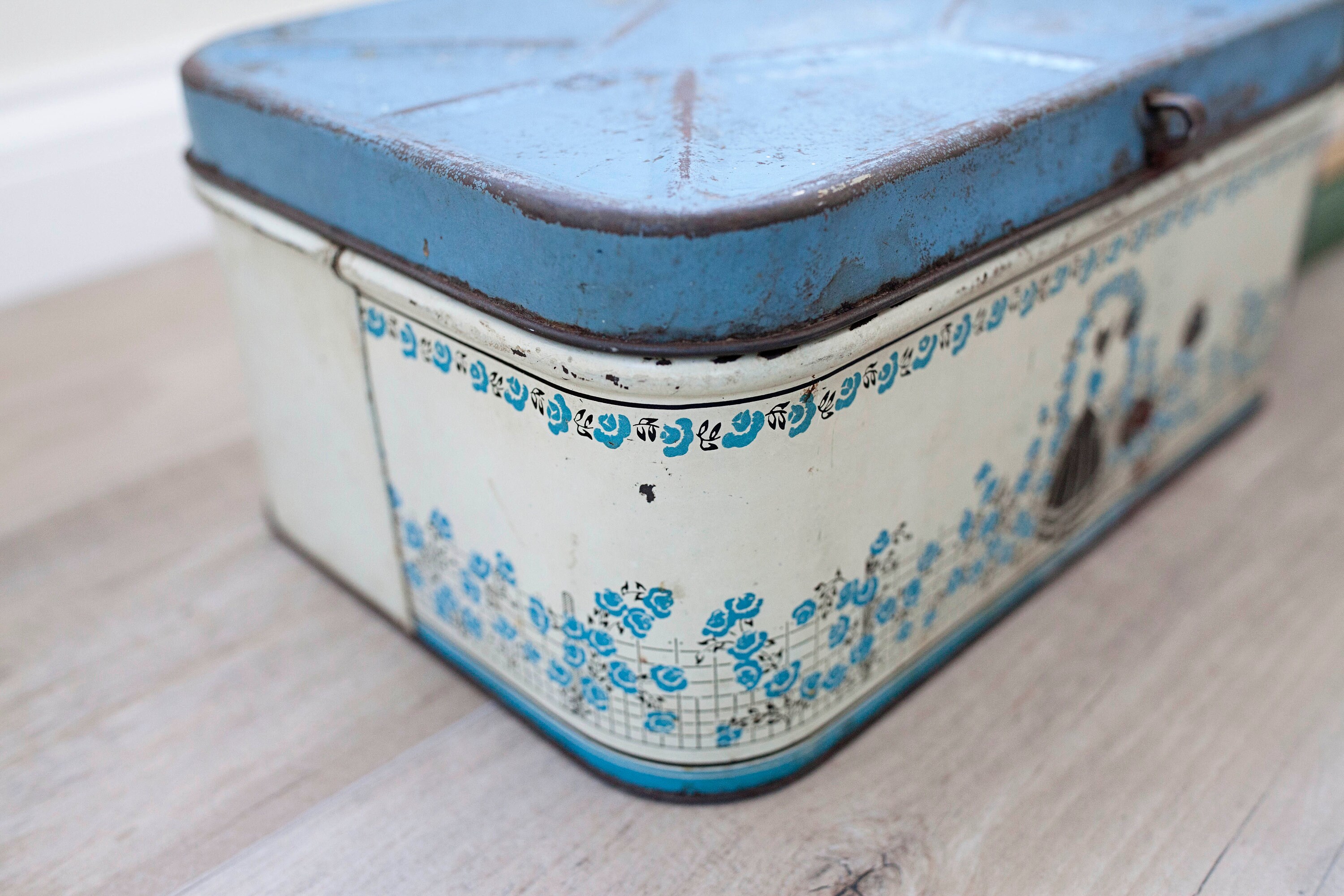 Vintage Blue Bread Boxvintage kitchen Etsy